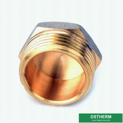 Double Male Threaded Plug Screw Fittings Compression Brass Fittings Pex Fittings For Pex Aluminum Pex Pipe