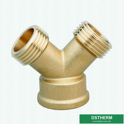 Customized Brass Garden Fittings Two Ways Tube Shut Off Valve Hose Connector For Hose Pipe