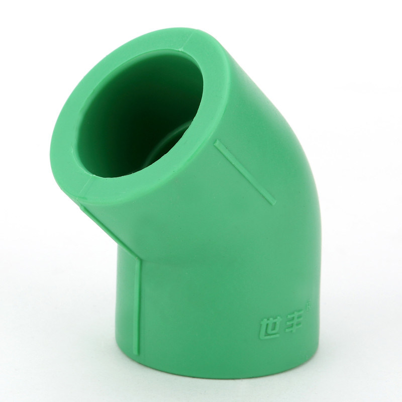 Multi Color Ppr Pipe Fittings , Injection Molding 45° Elbow Eco Friendly