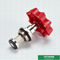Lighter Weight Red Color Iron Handle With Chrome Plated Brass Valve Cartridges For Stop Valve Top Parts