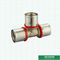 Equal Threaded Tee Compression Double Straight Brass Press Union Fittings For Pex Aluminum Pex Pipe