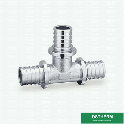 Customized Slide PEX Brass Fittings Equal Threaded Tee Press Fittings