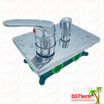 Four Ways Square Panel PPR Mixer Shower Valve For Sanitary Ware