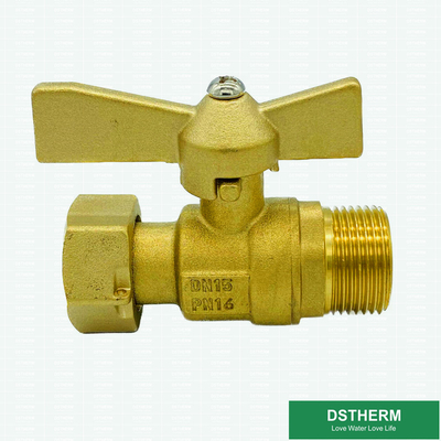 Elbow Handle Single Union Ball Valve  Male And Female Brass With Male Threaded Connector