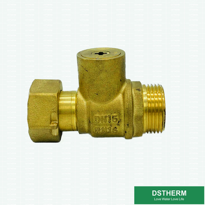 Lock Single Union Check Valve Customized Brass Color Ball Valve