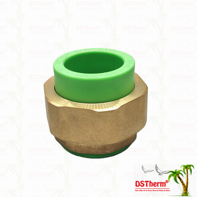 Green Ppr Double Head Threaded Union Double Union Connector High Temperature Resistance