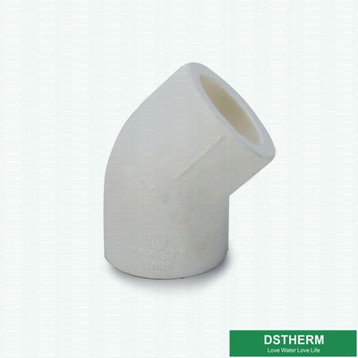 Reliable Installation Ppr Pipe Accessories White 45°Ppr Female Elbow