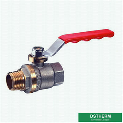 Forged Brass Ball Valve Steel Handle Male Female Threaded Two Colors Ball Valve