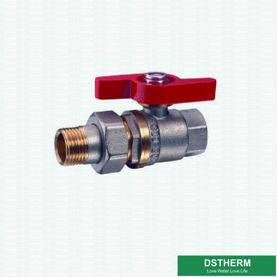 Forged Brass Ball Valve Butterfly Handle Male Union Threaded Two Colors Ball Valve