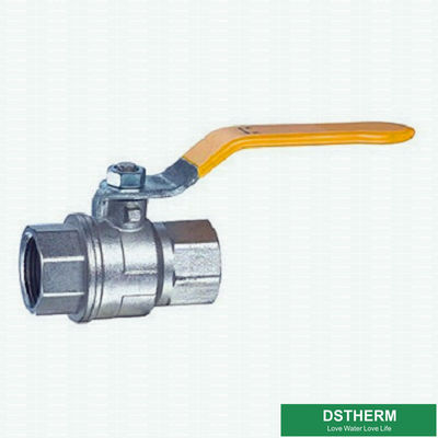 Nickel Plated Middle Weight Gas Ball Valve Customized Forged Brass Ball Valve