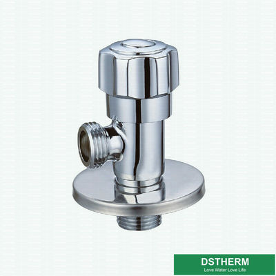 With Cap Chromed Wall Mounted Toilet Water Stop 90 Degree Round Handle Quick Open Bathroom Brass Angle Valve