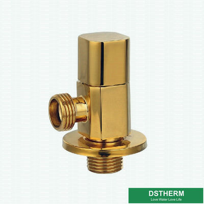 Luxury Bathroom Accessories Wall Mounted Gold Polish Brass Water Angle Valve With G1/2&quot; Thread
