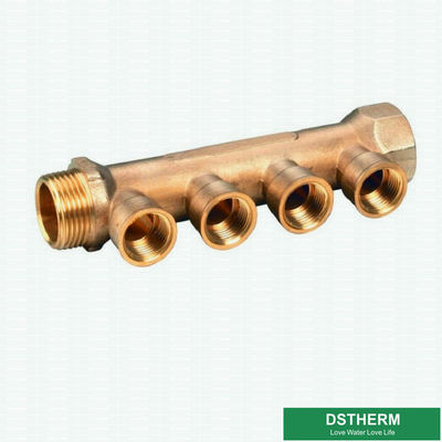 Two Ways To Six Ways Brass Water Separators Manifolds For Pex Pipe With Female Screw Fittings For Hot  Water Supplying