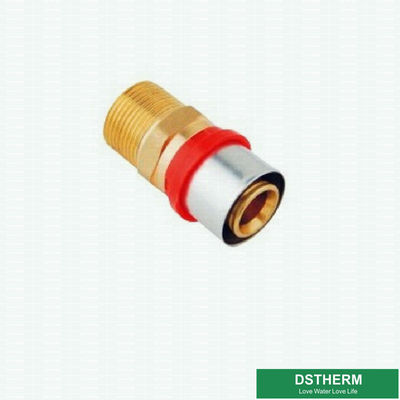 Customized Male Threaded Coupling Compression Double Straight Brass Press Union Fittings For Pex Aluminum Pex Pipe