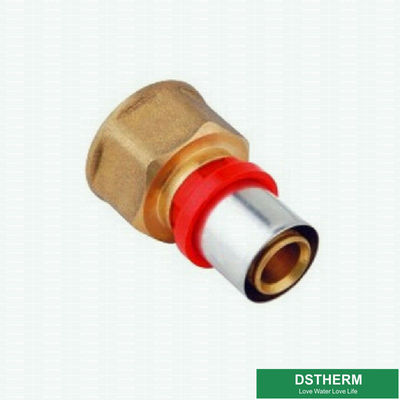 Customized Female Threaded Coupling Compression Double Straight Brass Press Union Fittings For Pex Aluminum Pex Pipe