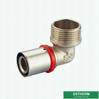 Customized Male Threaded Elbow Compression Brass Press Union Fittings For Pex Aluminum Pex Pipe