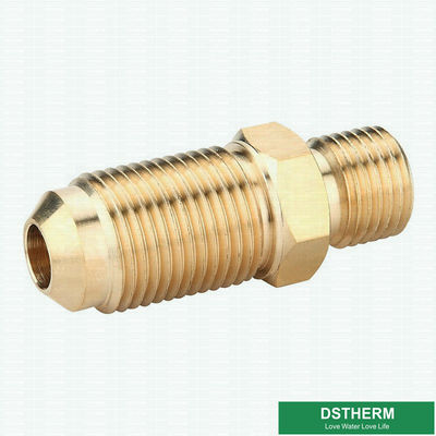 Sae 45-Degree Male Threaded Coupling Nipple Pipe Fitting Copper Pipe Flare Fitting
