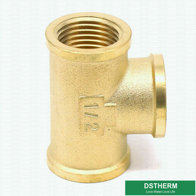 Pex Compression Brass Flared Fittings Female Threaded Tee Screw