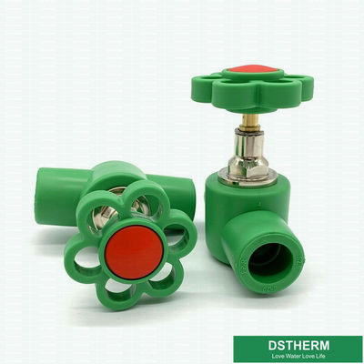 Green 32×1" PN20 PPR Stop Valve Corrosion Resistant