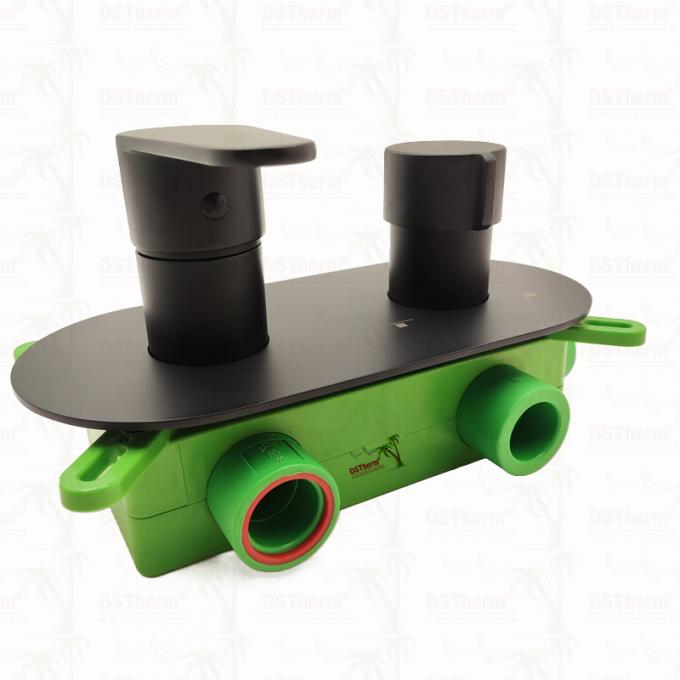 PPR 5 Ways Black Plated Mixer Shower Valve for Temperature & Flow Control 2