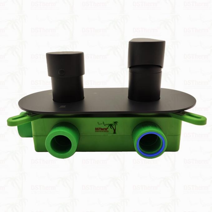 PPR 5 Ways Black Plated Mixer Shower Valve for Temperature & Flow Control 3