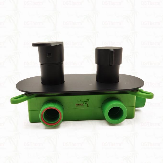 PPR 5 Ways Black Plated Mixer Shower Valve for Temperature & Flow Control 4
