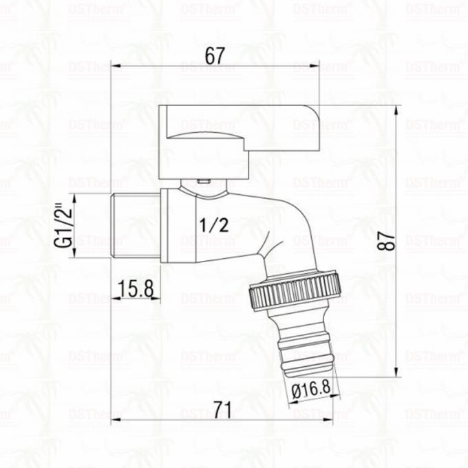 Ergonomic White Plastic Handle Bibcock Faucet with Customized Material and 1/2"*3/4" Specification 8
