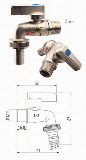 Ergonomic White Plastic Handle Bibcock Faucet with Customized Material and 1/2"*3/4" Specification 9