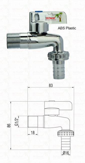 Ergonomic White Plastic Handle Bibcock Faucet with Customized Material and 1/2"*3/4" Specification 10