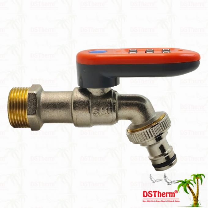 Chrome Plated Lockable Handle Ball Bibcocks New Design Luggage-style mechanical lock 1/2"-3/4" 1