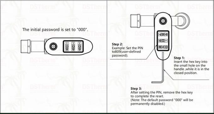 Chrome Plated Lockable Handle Ball Bibcocks New Design Luggage-style mechanical lock 1/2"-3/4" 7