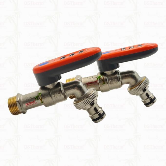 Chrome Plated Lockable Handle Ball Bibcocks New Design Luggage-style mechanical lock 1/2"-3/4" 5