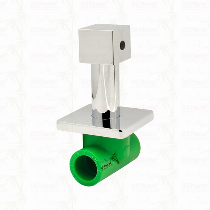 PPR Chrome Plated Stop Valve With Cube Handle Global Vlave 20-32mm