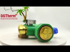 PPR Manifolds With Ball Valve Hot & Cold Water Blue 3 Ways Manifolds Customized Logo and Color 25mm