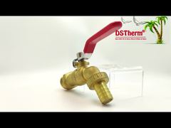 Watch: Gold Plated Heavy Duty Classic Red Iron Handle Bibcocks Spout Faucet Spigot Water Tap 3/4