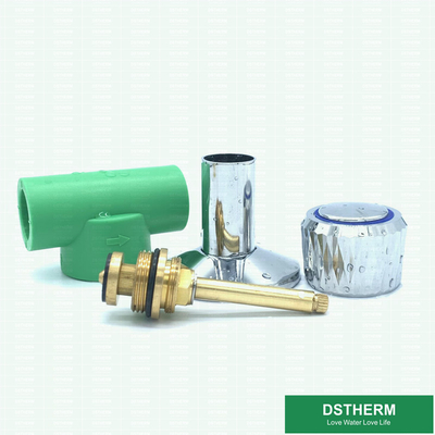 PPR Heat Insulation Plastic Stop Valve With Brass Cartridges