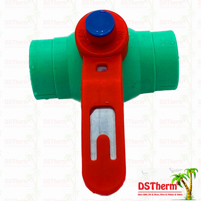 Fusion / Electrofusion Connection PPR Brass Valve With Plastic Ball Socket Metal Handle