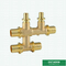 Male Threaded Double Cross Tee Brass Slide Fittings 1/2&quot;- 2&quot;