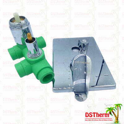 Customized PPR Mixer Shower Valve Five Ways Water Square Cover Valve