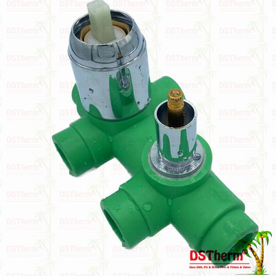 Customized PPR Mixer Shower Valve Five Ways Water Square Cover Valve