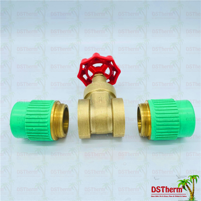 Concealed Brass Gate Valve With Ppr Connection Heat Insulation High Pressure Stop Valve