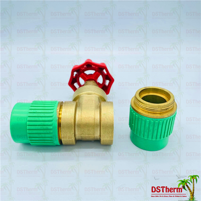 Concealed Brass Gate Valve With Ppr Connection Heat Insulation High Pressure Stop Valve