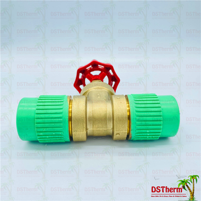 Concealed Brass Gate Valve With Ppr Connection Heat Insulation High Pressure Stop Valve