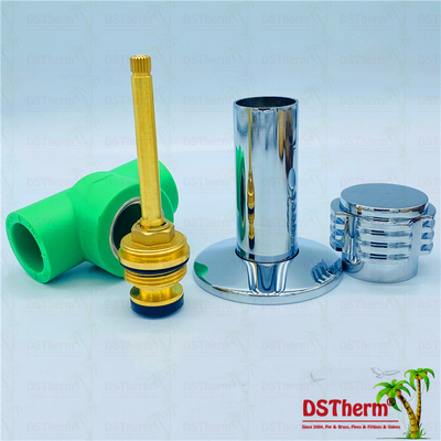Cartridge Brass Ppr Stop Valve Heavier Weight Flower Zinc Alloy Handle 1/2" - 1"