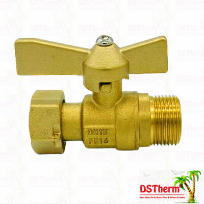 CW617N Gate Brass Ball Valve Single Union 1000pcs