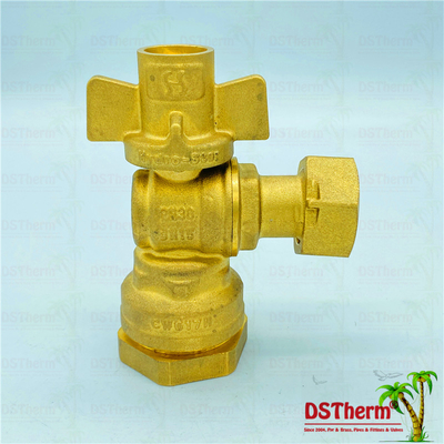 Water Control Single Union Ball Valve With Brass Handle With Female Threaded Connector