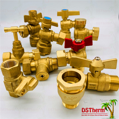 Water Control Single Union Ball Valve With Brass Handle With Female Threaded Connector