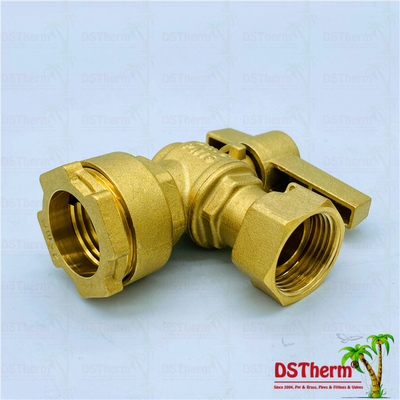 Customized Brass Color Ball Valve Single Union With Check PN25