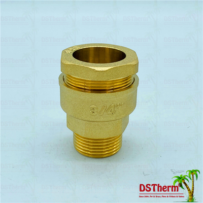 Brass Color Ball Valve Male Threaded Fittings Customized Weight 1/2'