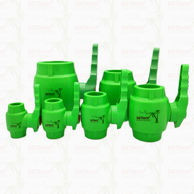 PPR Plastic Ball Valve With Waving Handle And Brass Ball Ergonomic Waving Handle 20-63mm